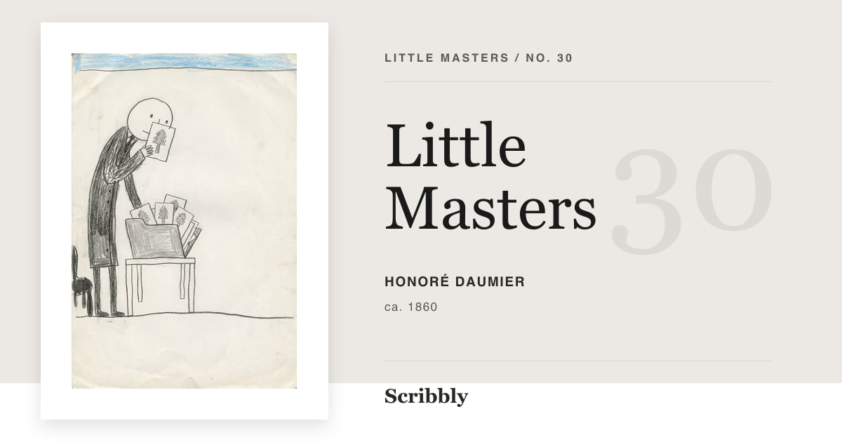 Little Masters gallery illustration inspired by a public-domain work by Honoré Daumier.